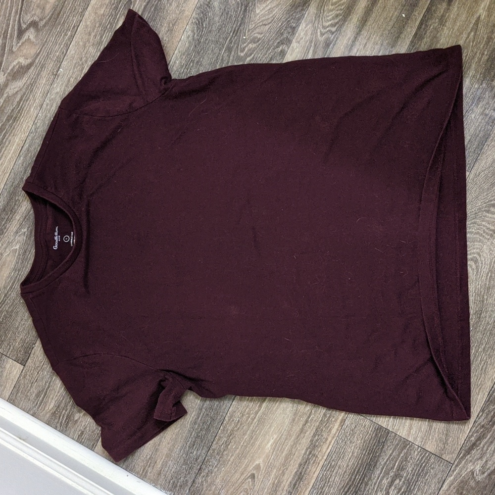 Goodfellow & Co Dark Red Short Sleeve Shirt